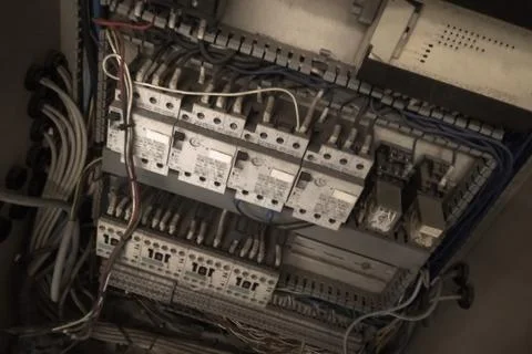 The LAN cable use server Stock Photos