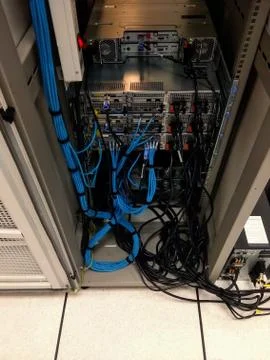 The LAN cable use server Stock Photos