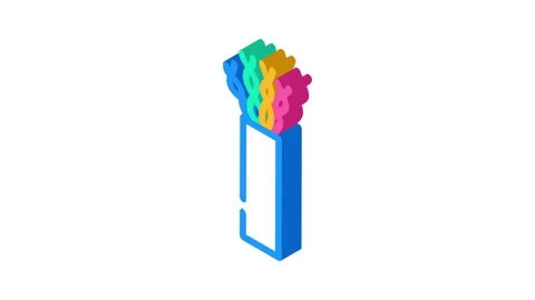 Lan cable wire isometric icon animation Stock Footage 327294678