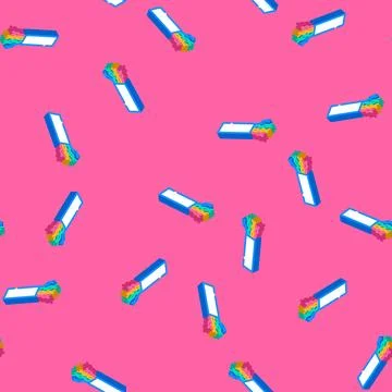 Lan cable wire isometric icon seamless pattern Stock Illustration