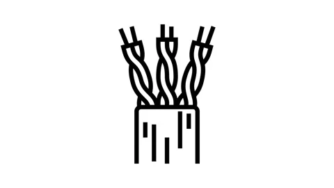 Lan cable wire line icon animation Stock Footage 326136808
