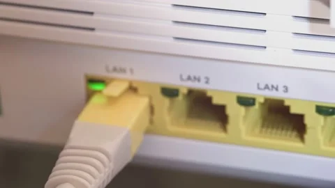 Lan ethernet socket 3 Stock Footage 155191925