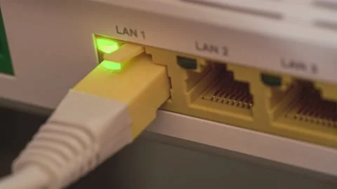 Lan ethernet socket Stock Footage 155191924