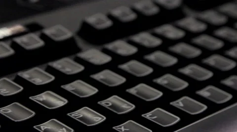 LAN Gaming Event 12 Glowing Keyboard Stock Footage 52054693