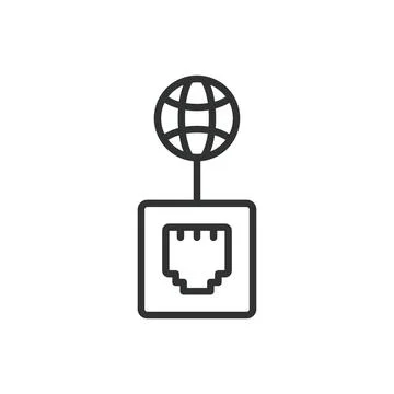 LAN internet connection, icon in line design. LAN, internet, connection, network Stock-Illustration