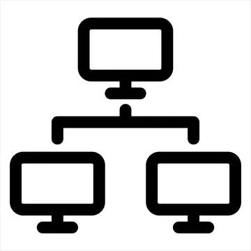 Lan line icon vector illustration isolated on white background Stock Illustration