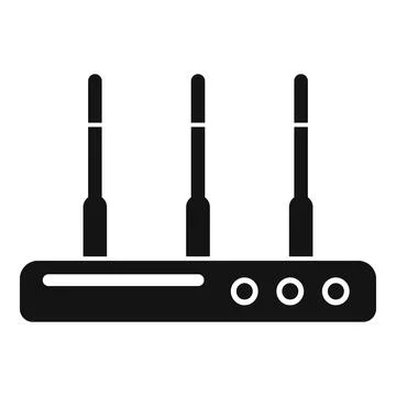 Lan modem icon simple . Device hub Stock Illustration