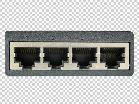 LAN network and internet connection isolated on white background.Selection fo Stock Photos