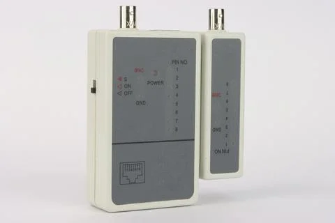 Lan tester for measuring patch cords with an RJ-45 connector. Stock Photos