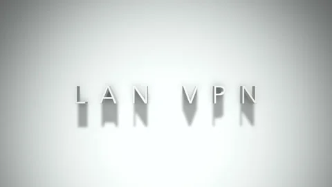 lan vpn 3D title animation with shadows ... | Stock Video | Pond5