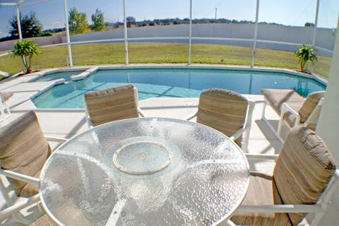 Lanai and pool Stock Photos