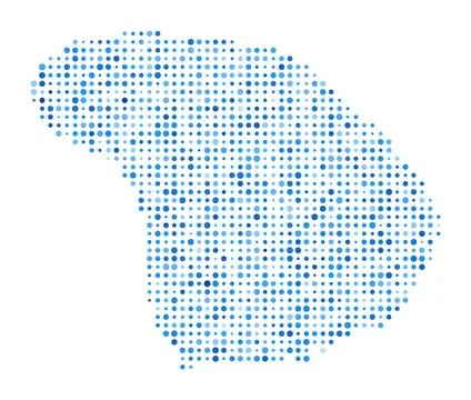 Lanai Dot Map. Island Digital Style Shape. Lanai vector image. Island shape.. Stock Illustration