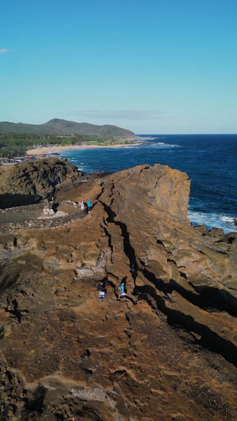 Lanai Lookout: Dramatic Cliffs and Coastal Views, Oahu Stockbeeldmateriaal 283506015