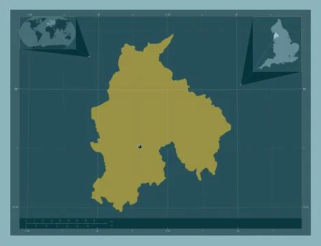 Lancashire, England - Great Britain. Solid color shape 库存插图