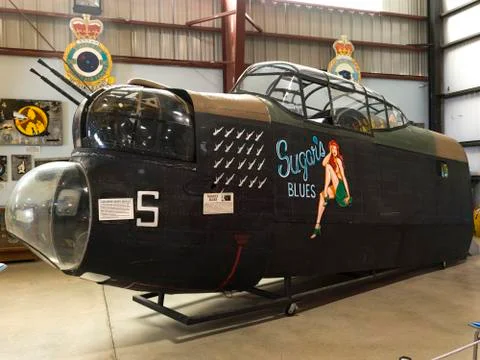 Lancaster Bomber aircraft at Bomber Command Museum of Canada, Nanton, Southern Stock Photos