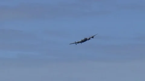Lancaster Bomber Flying Low Stock Footage 67582563