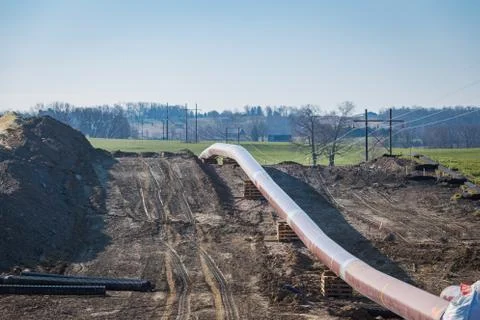 Lancaster County Pipeline Construction Stock Photos