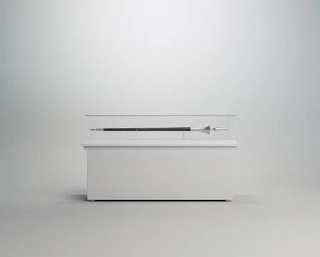 Lance In Display Cabinet Stock Illustration