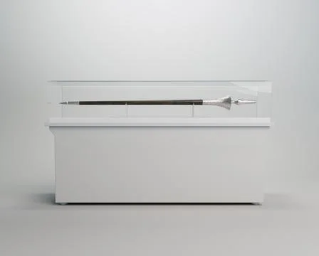 Lance In Display Cabinet Stock Illustration