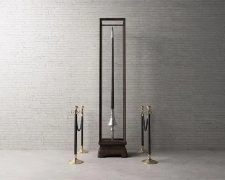 Lance In Display Cabinet Stock Illustration