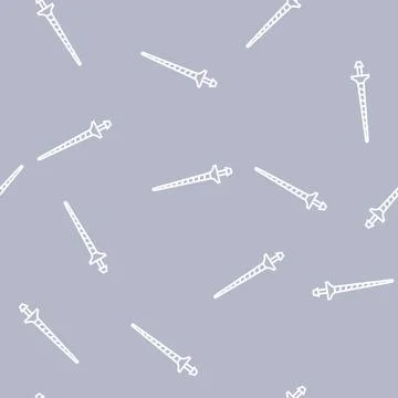 Lance medieval line seamless pattern Stock Illustration