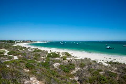 Lancelin town and beach in Western Australia Stock Photos