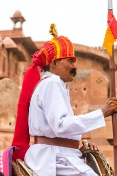 Lancer on a Camel Foto stock
