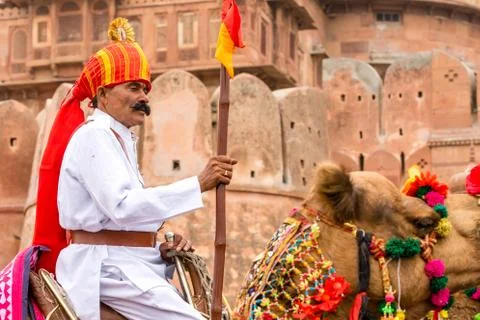 Lancer on a Camel Stock Photos