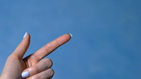 Lancet puncture of the skin for self checking blood sugar level test Stock Footage 123511202