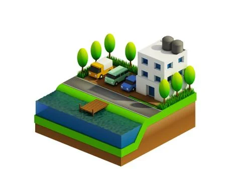 Land-09 Stock-Illustration