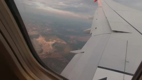 Land From The Airplane Window Stock Footage 157483736