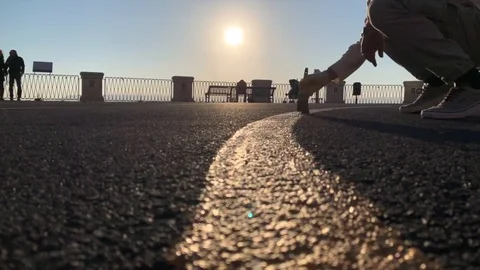 Land Art Painter Stock Footage 104601976