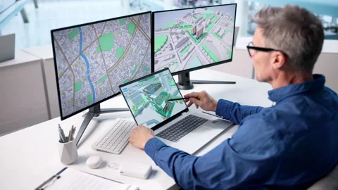 Land Cadastre: Mapping Properties With Computerized Survey Video stock 328717238