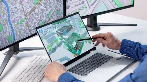 Land Cadastre: Mapping Properties With Computerized Survey Video stock 328718673