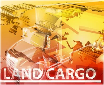 Land cargo Abstract concept digital illustration Stock Illustration
