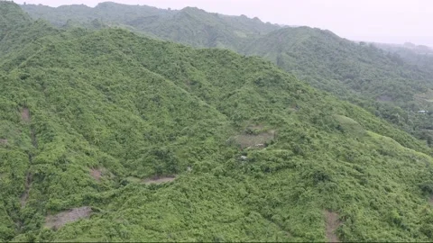 The land collapsed of the hills Stock Footage 133710592