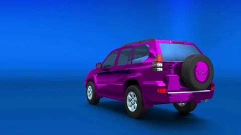 Land Cruiser Prado transforms into itself Stock Footage 114611479