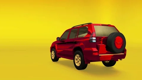 Land Cruiser Prado transforms into itself Stock Footage 114611482