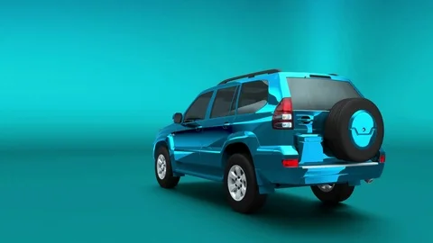 Land Cruiser Prado transforms into itself Stock Footage 114611490