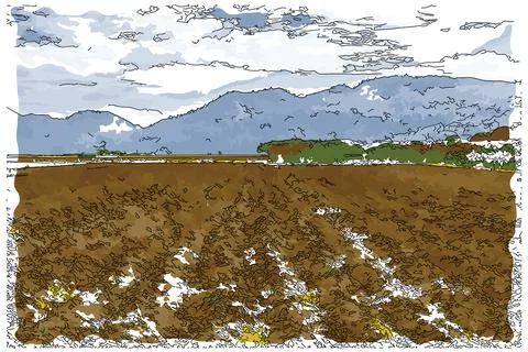 Land for cultivation Stock Illustration