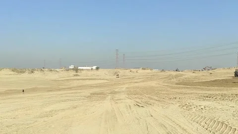 Land cutting and development work for a housing society. Stock Footage 235154828