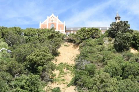 Land Degradation or Eroding Hill Stockfoto's