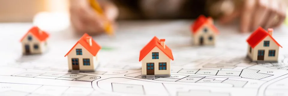 Land Development Map. Developer 库存照片