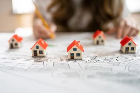 Land Development Map. Developer Stock Photos