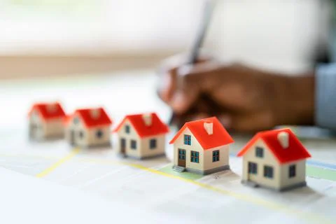 Land Development Map 写真素材