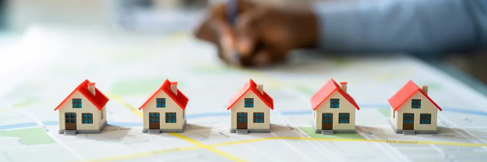 Land Development Map Stock Photos