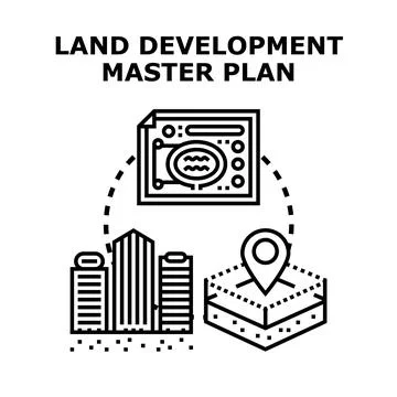 Land development master plan for urban planning Stock Illustration
