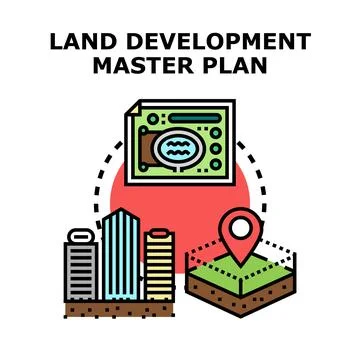 Land development master plan for urban planning Stock Illustration