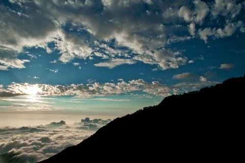 The land of dreamy clouds Stock Photos