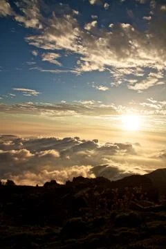 The land of dreamy clouds Stock Photos
